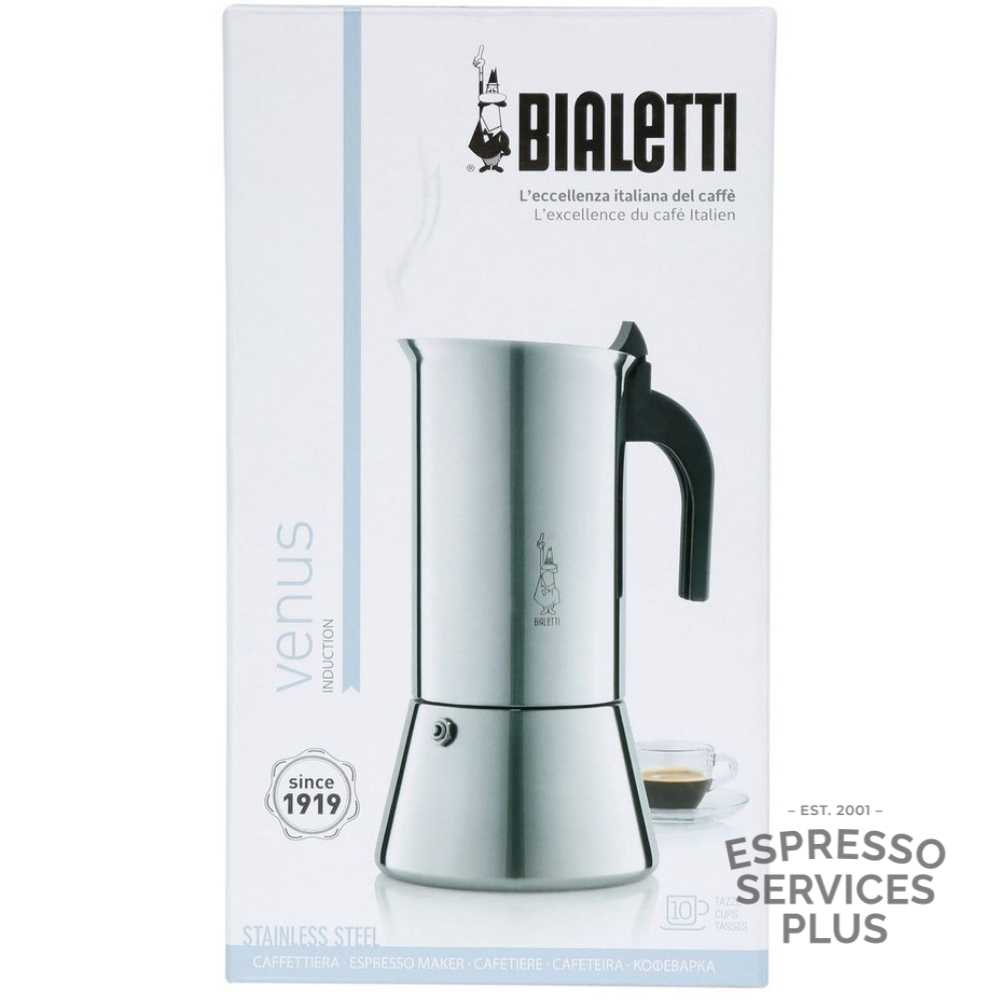 Bialetti Venus Induction espresso maker, 10 cups, steel