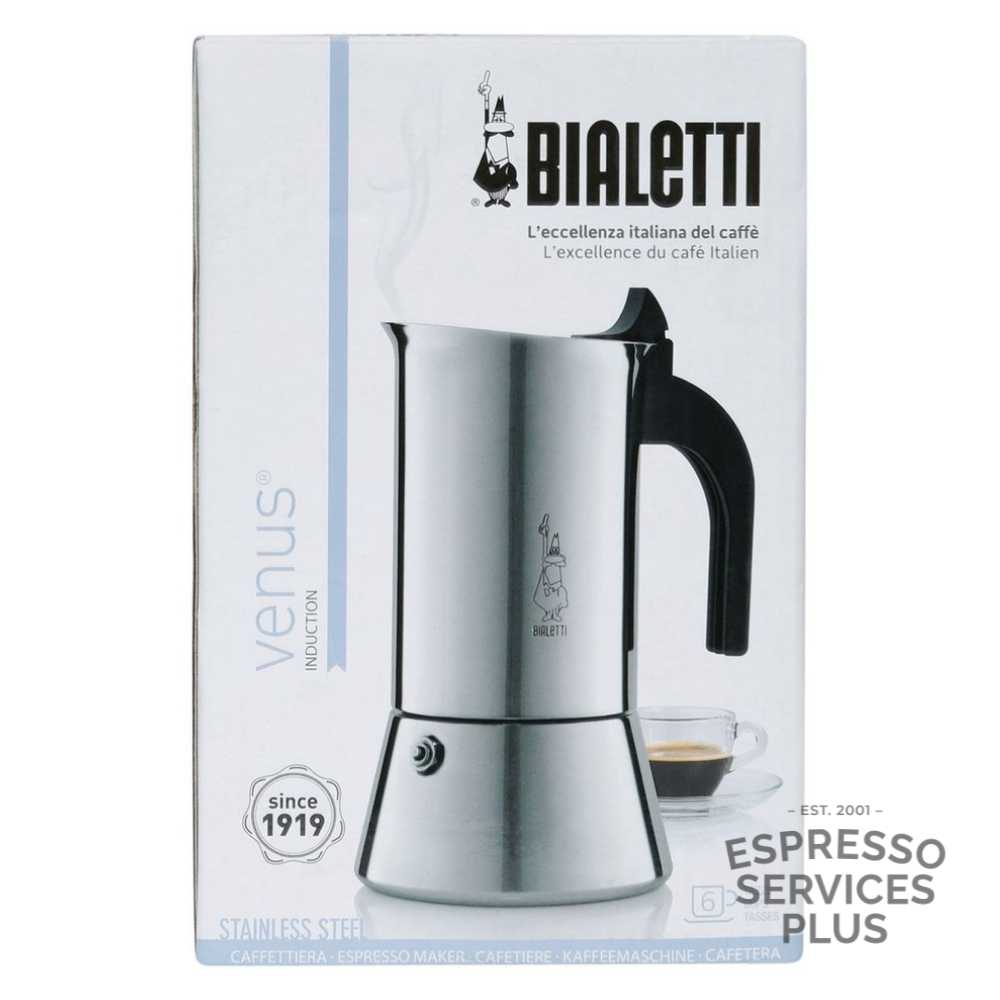 Bialetti Venus 6 Cup Induction Espresso Coffee Maker, Steel - Stovetop Moka  Pot