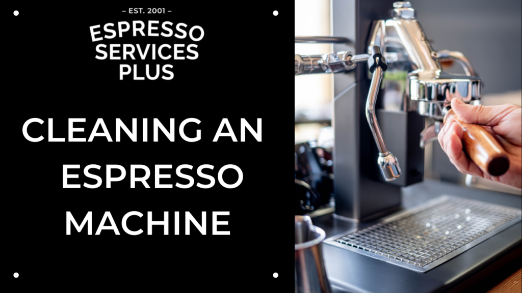 Cleaning an espresso machine